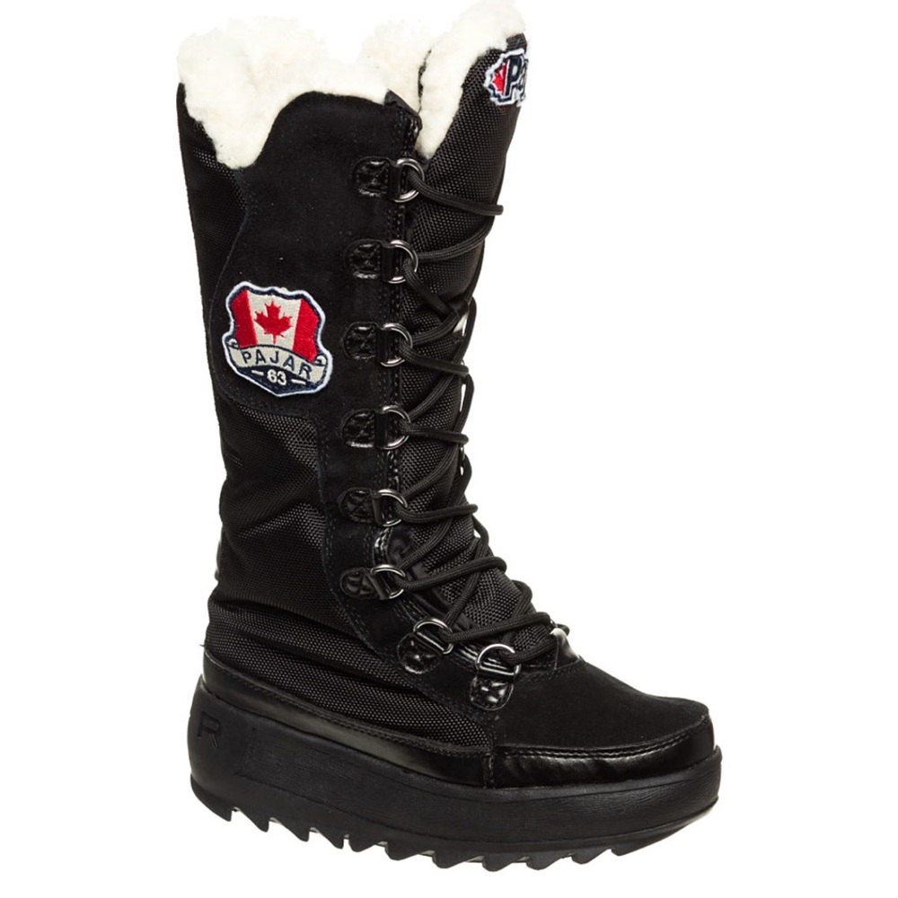 Pajar Greenland Women's Black Winter Hiking Lace Up Boots 8/8.5